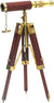 10" Solid Brass Floor Standing Telescope with Wooden Tripod Stand