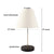 BTR CRAFTS Silver Rod With Black Wooden Base Table Lamp (Conical Lampshade)