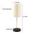BTR CRAFTS Silver Rod With Black Wooden Base Table Lamp  (Cylinder Lampshade)