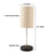 BTR CRAFTS Silver Rod With Black Wooden Base Table Lamp  (Cylinder Lampshade)