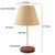 BTR CRAFTS Light Gold Rod & Brown Wooden Base Table Lamp (Conical Lampshade)