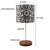 BTR CRAFTS Light Gold Rod & Brown Wooden Base Table Lamp (Premium Color Shade)