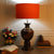 BTR CRAFTS Spotted Wooden Big Matki Table Lamp  (Bulb not Included)