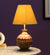 BTR CRAFTS Spotted Wooden Matki Table Lamp (Bulb not Included)