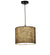 Hanging/ Pendant Drum Shade, 10 inches Dia / Black Jute