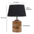 BTR CRAFTS Heavy Wooden Table Lamp (Bulb not Included)