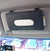 Black Leather Tissue Paper Box For Cars/ Sun Visor Napkin Holder with 100 Sheets/ Backseat Tissue Case Holder