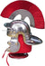 Roman Armor Centurion Helmet with Beautiful Red Plume and Red Inner