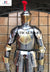 15th Century Spanish Brass Etched Dark Suit of Armor