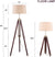 Tripod Adjustable Lamp Set Floor Lamp and Table Lamp Stand