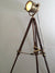 Brown Antique Rustic Nautical Searchlight with Tripod Floor Lamp