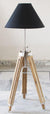 Modern Teak Wood Tripod Floor Lamp Stand (Shade Not Included)