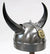 Steel Viking Warrior Helmet Horns and Brass Trim