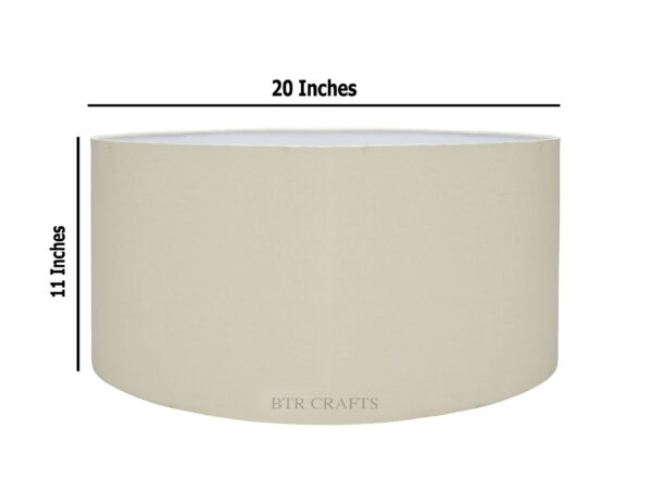 20 Inches Drum Lamp Shade, Suitable For Table and Floor Lamp(Cream) - Image 3