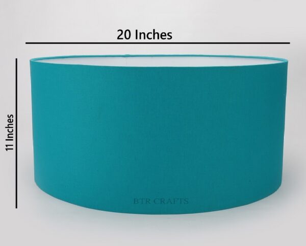 20 Inches Drum Lamp Shade, Suitable For Table and Floor Lamp(Teal) - Image 3