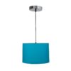 12 Inches Pendant/Hanging Ceiling Light Fixture, Teal Drum Shade, for Bedroom, Kitchen, Living Room, Dining Table, Lobby, Kitchen, Silver/Black Canopy - Image 4