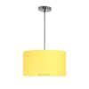 16 Inches Pendant/Hanging Ceiling Light Fixture, Dark Yellow Drum Shade, for Bedroom, Kitchen, Living Room, Dining Table, Lobby, Kitchen, Silver/Black Canopy - Image 5