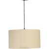 20 Inches Pendant/Hanging Ceiling Light Fixture, Cream Drum Shade for Bedroom, Kitchen, Living Room, Dining Table, Lobby, Kitchen, Black/Silver Canopy - Image 5