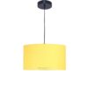 16 Inches Pendant/Hanging Ceiling Light Fixture, Dark Yellow Drum Shade, for Bedroom, Kitchen, Living Room, Dining Table, Lobby, Kitchen, Silver/Black Canopy - Image 6