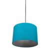 12 Inches Pendant/Hanging Ceiling Light Fixture, Teal Drum Shade, for Bedroom, Kitchen, Living Room, Dining Table, Lobby, Kitchen, Silver/Black Canopy - Image 6