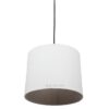 10 Inches Pendant/Hanging Ceiling Light Fixture, White Drum Shade, for Bedroom, Kitchen, Living Room, Dining Table, Lobby, Kitchen, Silver/Black Canopy - Image 6