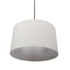 14 Inches Pendant/Hanging Ceiling Light Fixture, Flex Drum Shade for Bedroom, Kitchen, Living Room, Dining Table, Lobby, Kitchen, Black/Silver Canopy - Image 6