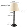 Metal Table Lamp Suitable For Bedroom Office And Living Room, Pack Of 2(Complete Set) - Image 4