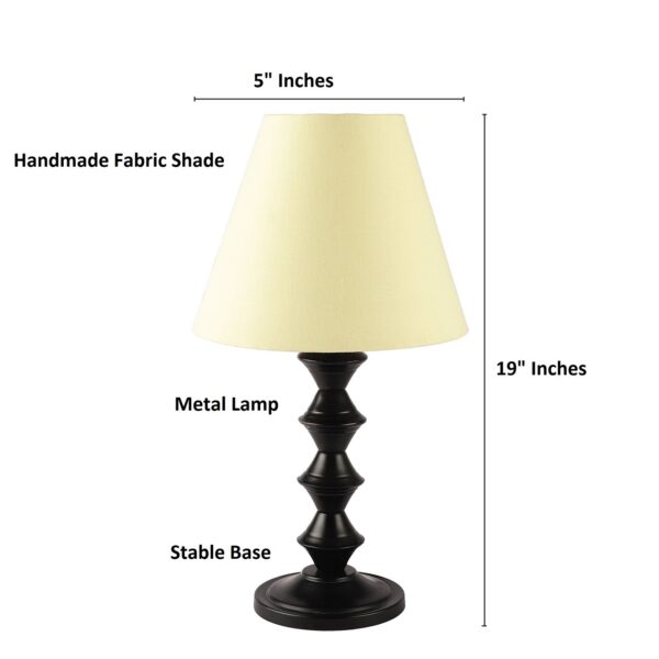 Metal Table Lamp With Conical Shade Suitable For Bedroom Office And Living Room, Pack Of 1(Complete Set) - Image 3