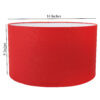 16 Inches Drum Lamp Shade, Suitable For Table and Floor Lamp(Red) - Image 3