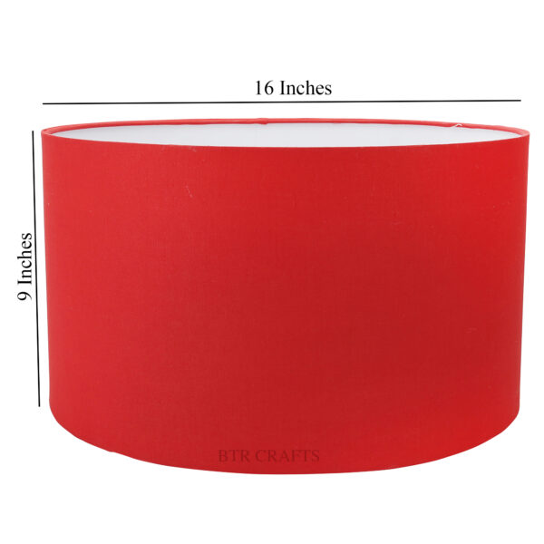 16 Inches Drum Lamp Shade, Suitable For Table and Floor Lamp(Red) - Image 3