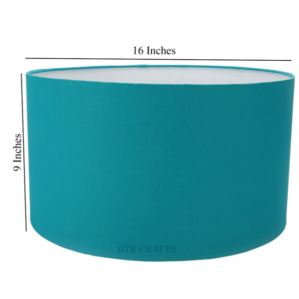 16 Inches Drum Lamp Shade, Suitable For Table and Floor Lamp(Teal) - Image 3