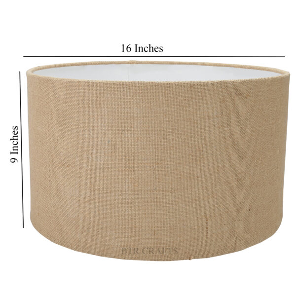 16 Inches Drum Lamp Shade, Suitable For Table and Floor Lamp(Natural Jute) - Image 3