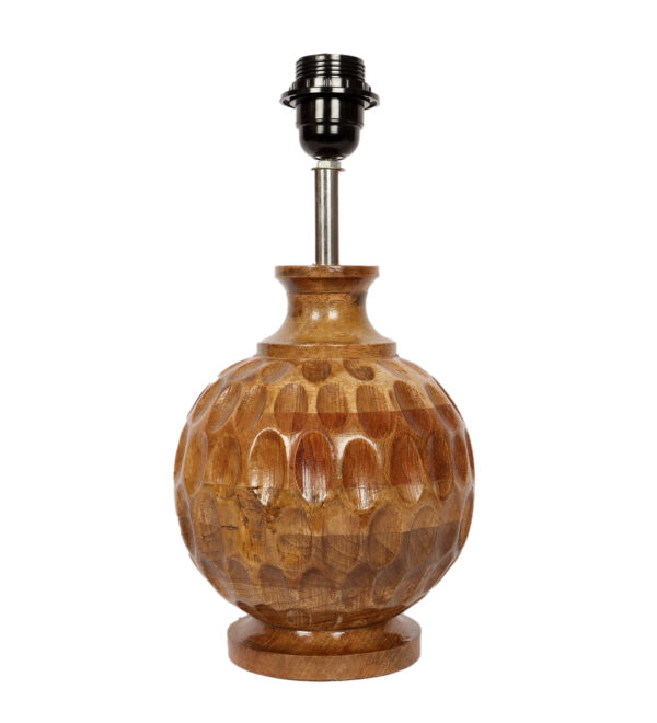 Natural Wood Matki Table Lamp Suitable For Bedroom Office And Living Room, Pack Of 1(Complete Set) - Image 5