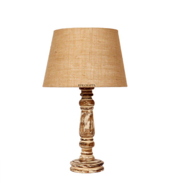 Retro Wooden Table Lamp Suitable For Bedroom Office And Living Room, Pack Of 1(Complete Set) - Image 4