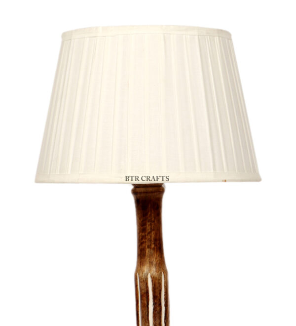 Vintage Wooden Table Lamp Suitable For Bedroom Office And Living Room, Pack Of 1(Complete Set) - Image 5