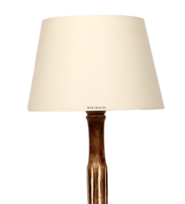 Vintage Wooden Table Lamp Suitable For Bedroom Office And Living Room, Pack Of 1(Complete Set) - Image 5