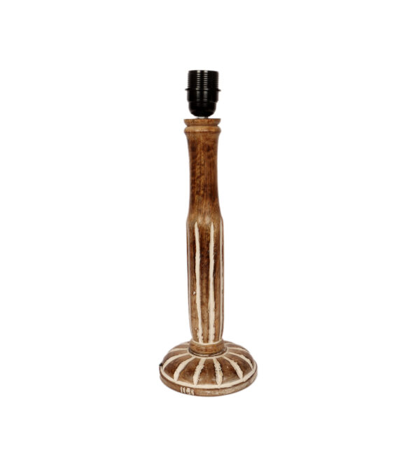 Vintage Wooden Table Lamp Suitable For Bedroom Office And Living Room, Pack Of 1(Complete Set) - Image 6