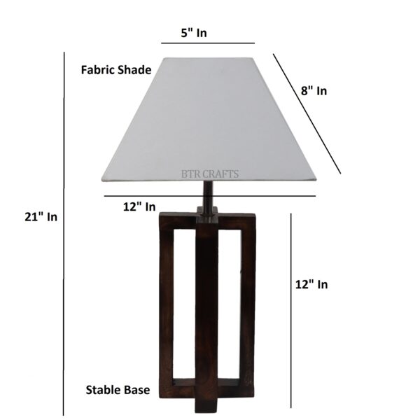 Natural Wood Cross Table Lamp Suitable For Bedroom Office And Living Room, Pack Of 1(Complete Set) - Image 4