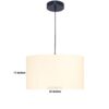 20 Inches Pendant/Hanging Ceiling Light Fixture, Cream Drum Shade for Bedroom, Kitchen, Living Room, Dining Table, Lobby, Kitchen, Black/Silver Canopy - Image 4