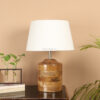 Heavy Matki Wooden Table Lamp Suitable For Bedroom Office And Living Room, Pack Of 1(Complete Set) - Image 2