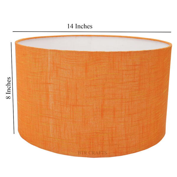 14 Inches Drum Lamp Shade, Suitable For Table and Floor Lamp(Orange Texture) - Image 4
