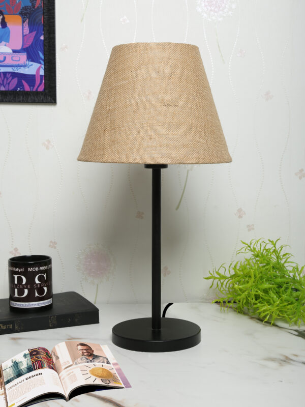 Black Metal Table Lamp Suitable For Bedroom Office And Living Room, Pack Of 2(Complete Set) - Image 3