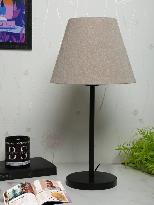 Black Metal Table Lamp Suitable For Bedroom Office And Living Room, Pack Of 1(Complete Set) - Image 2