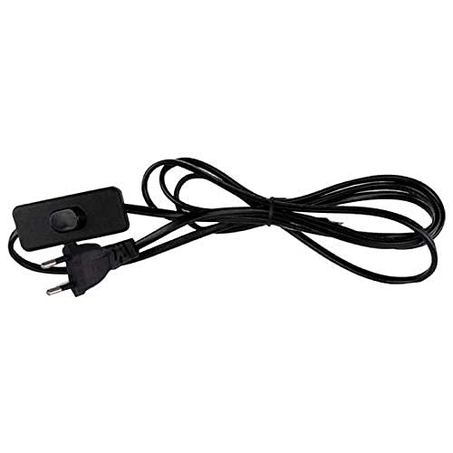 Long Copper Wire With Bed Switch On Off Button For Table Lamps (1.5 Meter, 60 Inch, Black)- Set Of 50