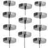 Silver Hanging Lamp Holder Ceiling Canopy, Metal & Chrome / Set Of 100