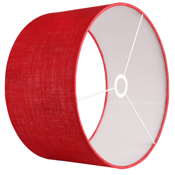 16 Inches Drum Lamp Shade, Suitable For Table and Floor Lamp(Red Jute) - Image 4