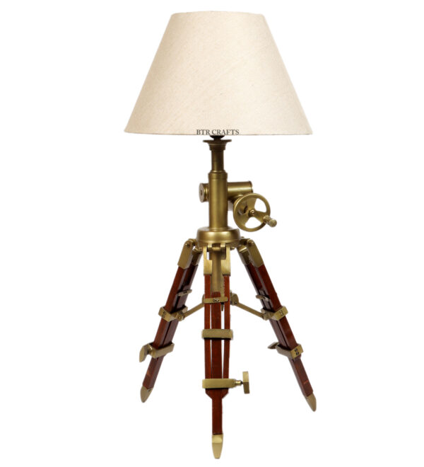 Vintage Tripod Table Lamp, Adjustable Stand, Rustic Vintage Modern Design Standing Lamp For Bedroom, Dining And Living Room - Image 5
