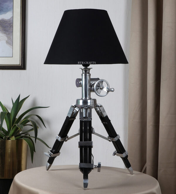 Royal Vintage Tripod Table Lamp, Adjustable Stand, Rustic Vintage Modern Design Standing Lamp For Bedroom, Dining And Living Room - Image 2