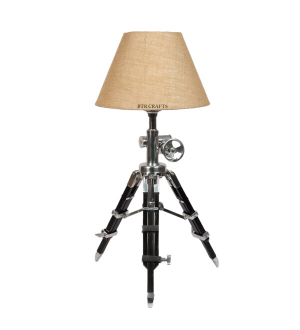Royal Vintage Tripod Table Lamp, Adjustable Stand, Rustic Vintage Modern Design Standing Lamp For Bedroom, Dining And Living Room - Image 4