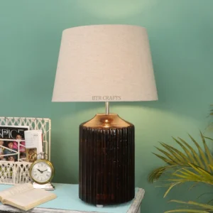 Antique Heavy Wooden Table Lamp Suitable For Floor Lamp (Bulb Not Included)